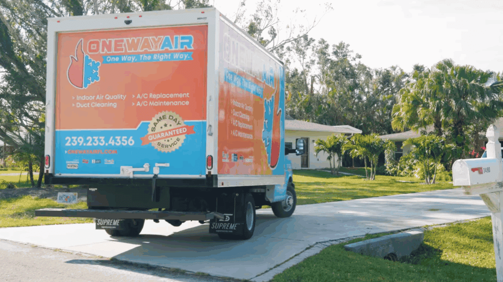 One Way Air — truck on route